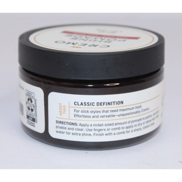Cremo Shine Pomade High Hold 4 oz. Classic Definition Slick Syles New Unopened - Picture 6 of 7